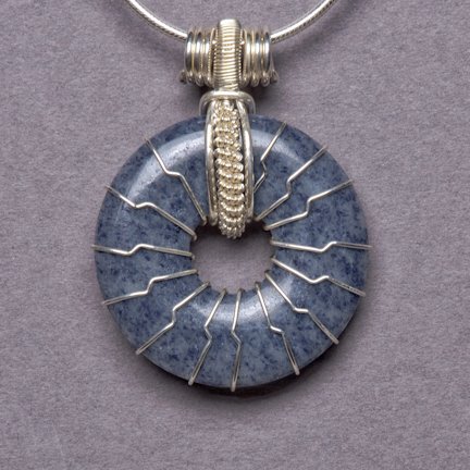 Blue Quartz Sunray Silver